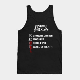 Metal und Rock - Festival Checkliste Tank Top